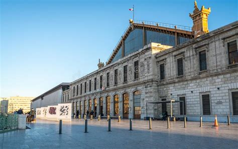 Marseille Saint Charles Train Station Old Building Exterior View In