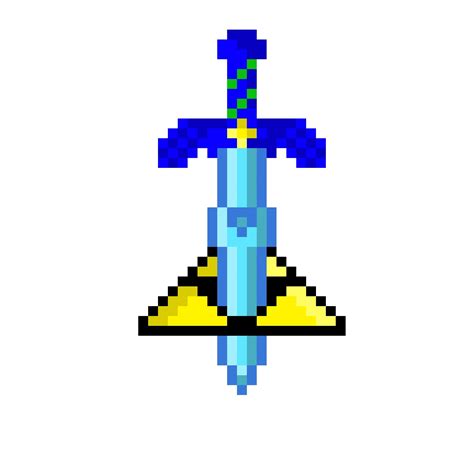 Master Sword Grid Master Sword Pixel Art Png Master Sword Png Free