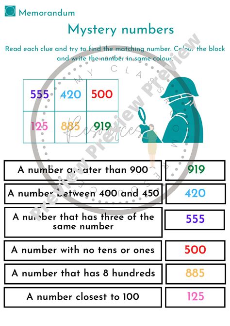 Math And Literacy Mystery Pictures Worksheets Library