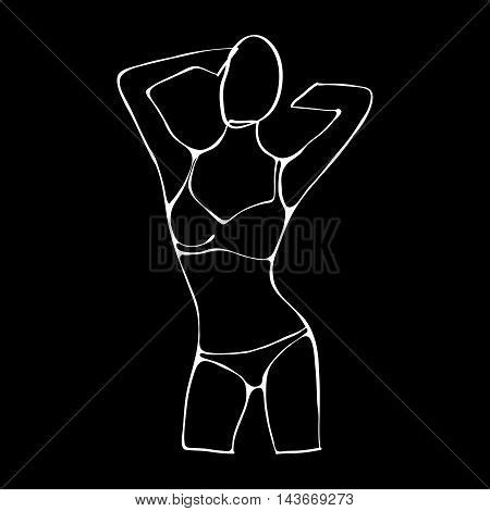 Beautiful Black And White Nude Woman Silhouette Stock Image And My Xxx Hot Girl