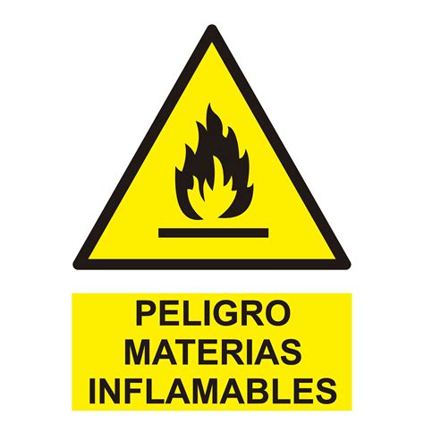 SeÑal Homologada De Peligro Materiales Inflamables Ambar Itc
