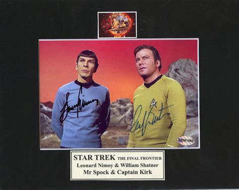 Lot Detail Hand Signed Leonard Nimoy And William Shatner 5x7 In An