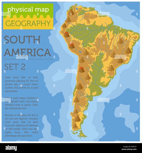 South America Physical Map Elements Build Your Own Geography Info