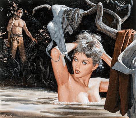 Not Pulp Covers The Nude Decoy Stag Magazine Illustration