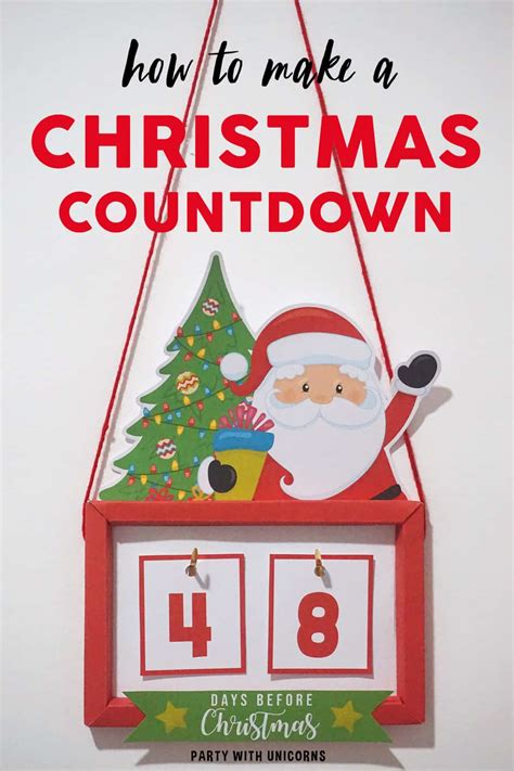 Diy Christmas Countdown Craft Printable Template