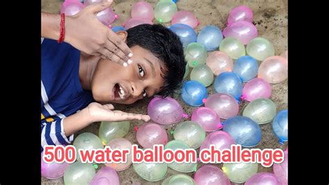 500 Water Balloon Filling Challenge 500 வாட்டர் பலூனுடன் ஒரு ஆட்டம்