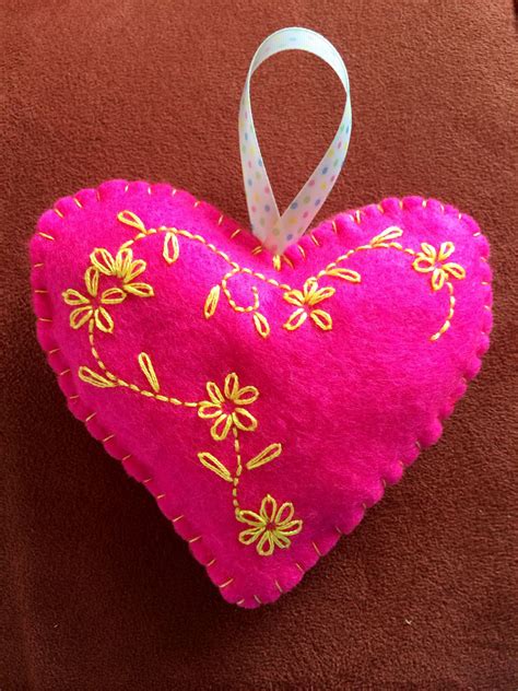 Felted Heart Felt Hearts Crafts Felt Crafts Heart Diy Ornament