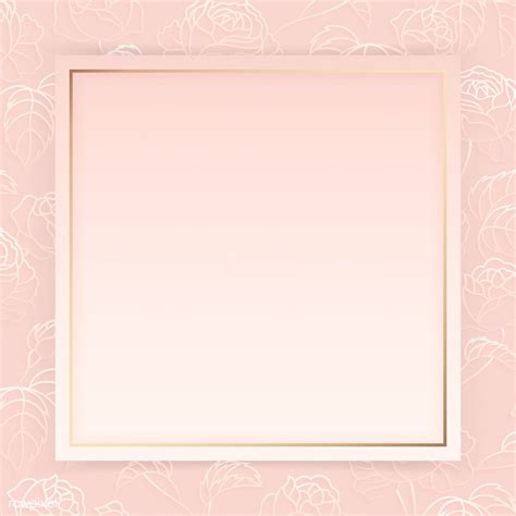 Perfect for wedding props, graduation, scrapbooking, birthday invitations or web backgrounds. Download premium vector of gold frame on floral pattern ...