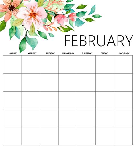 Free Cute Printable February 2024 Calendar 2024 Calendar Printable