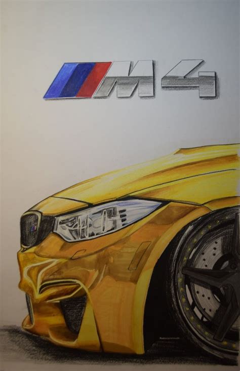 Bmw M4 Drawn By Munich Car Drawing With Markers And Pencils Cool Car