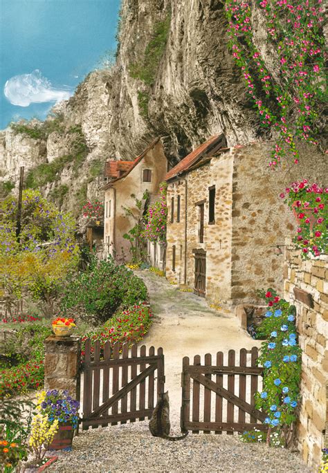 Provence Mountain Village 2 Martin Roberts Artwork