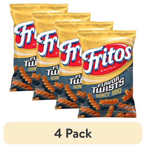 4 Pack Fritos Flavor Twists Honey Bbq Corn Snacks 925 Oz Bag