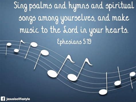 Students of religious phenomena have long recognized that music transcends our understanding and appeals to our intuitive nature. Ephesians 5:19 Bible verse. Believers are Spirit-filled ...