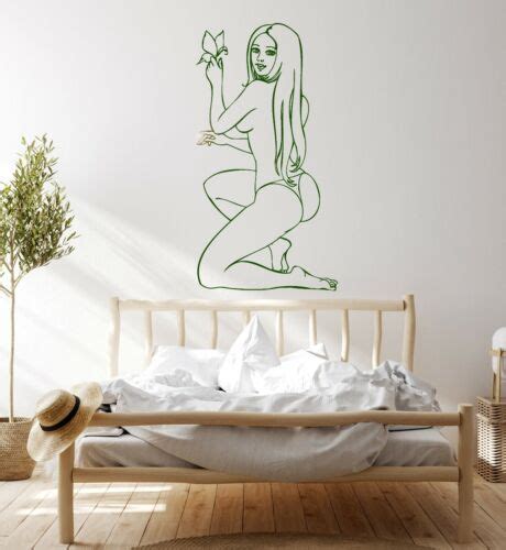 Vinyl Wall Decal Hot Sexy Naked Woman Girl Pin Up Lingerie Adult Sticker Ig EBay