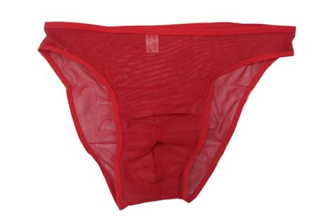 Fashion Care 2u Um171 2 Red Sexy Mesh Transparent Mens Underwear