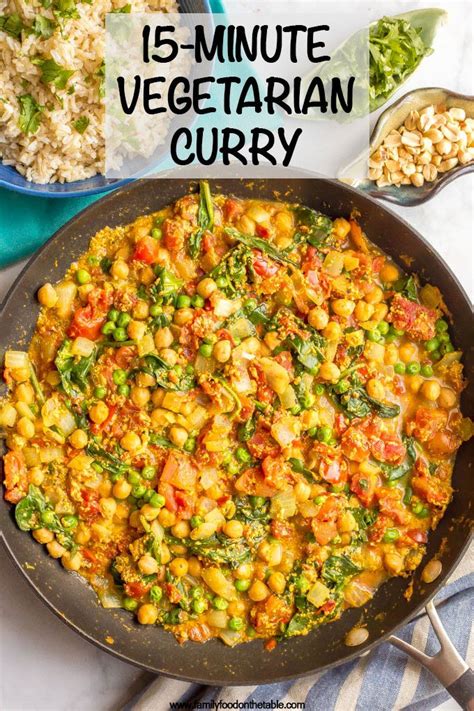 Feed your family healthy and organic meals with the organic center's favorite recipes. Quick and easy vegetarian curry {15 minutes} | Recipe ...