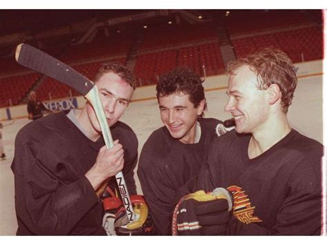 Hansen came from humble beginnings. Trevor Linden, Don Hodgeson and Petri Skriko in 1988 ...