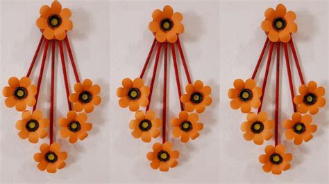 Diy Paper Flower Wall Hanging Easy Wall Hanging Craft Ideas Paper