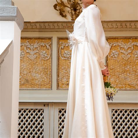 La perla, ferrè, chanel, e tanti altri. Abito vintage da sposa anni '70 avorio - Ricottine Vintage ...