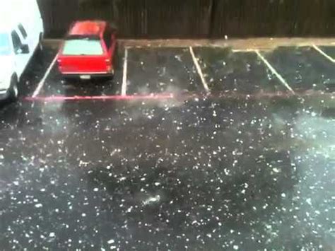 Pov shot looking out destroyed windshield as heavy hail falls. Baseball size hail - YouTube