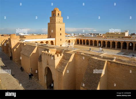 General View Of The Great Mosque Of Kairouan Tunisia Viewed From