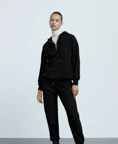 Zara Hooded Pouch Polet Jacket Size Xs Ebay