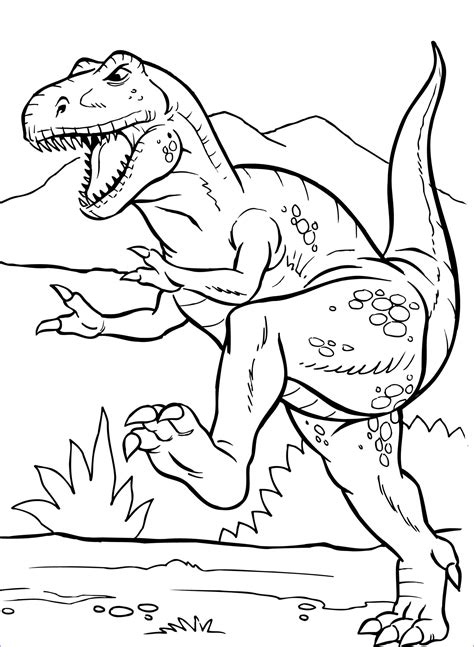 Gambar Mewarnai Dinosaurus T Rex Imagesee