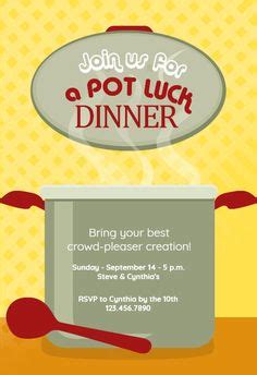 pot luck dinner  printable party invitation template