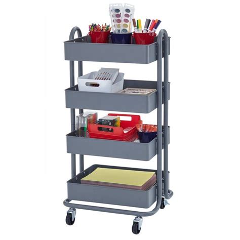 Maybe you would like to learn more about one of these? 4 Tier Utility Rolling Cart | Rolling utility cart, Mobile ...
