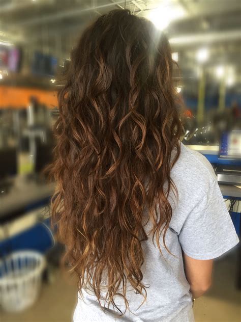 Beachy Hair Beachy Curls With Caramel Balayaged Color Colored Curly