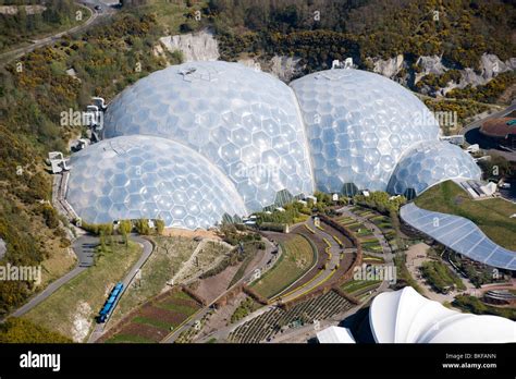 Aerial View Of The Eden Project St Austell Cornwall England Uk