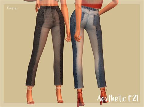 Laupipis Jeans Bt380 Sims 4 Mods Clothes Sims 4 High Wasted Jeans