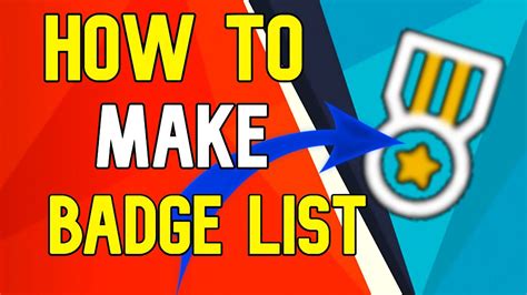 How To Make Badge List Roblox Studio Tutorial Youtube