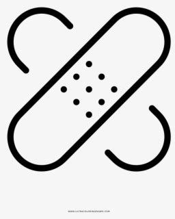 Band Aid Coloring Page - Line Art , Free Transparent Clipart - ClipartKey