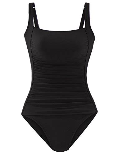 Upopby Womens Vintage Padded Push Up One Piece Swimsuits Tummy Control