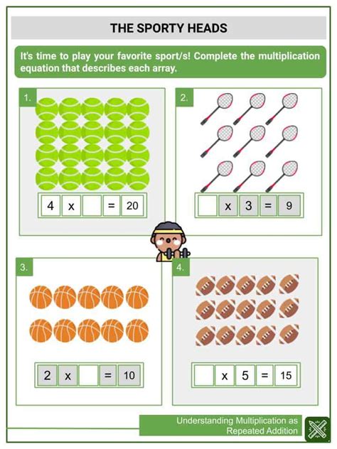 understanding multiplication  repeated addition worksheets grade
