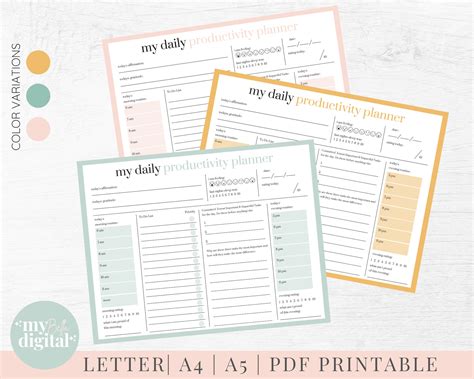 Project Planner Printable To Do List Work Planner Productivity Planner