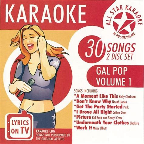 All Star Karaoke Fun Pack Askfp09 Gal Pop Vol1 Cdg 2 Disc Set
