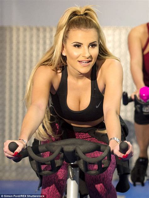 Towies Georgia Kousoulou Flaunts Her Ample Cleavage At Spin Session