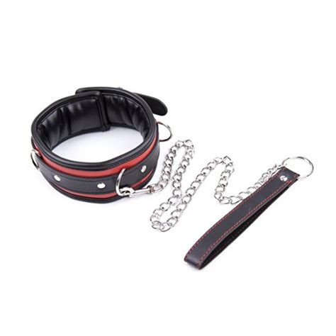 fetish choker bondage necklace bdsm padded harness collar leather sex adult collars sex toys for