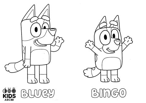 Awasome Bluey And Bingo Coloring Pages 2022