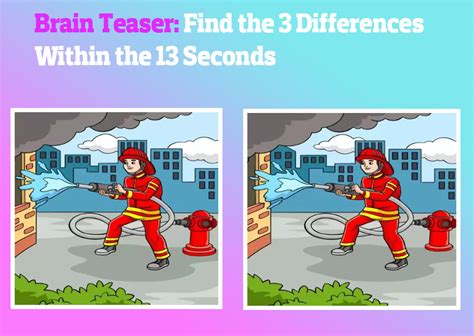 Brain Teaser Find The 3 Differences Within The 13 Seconds