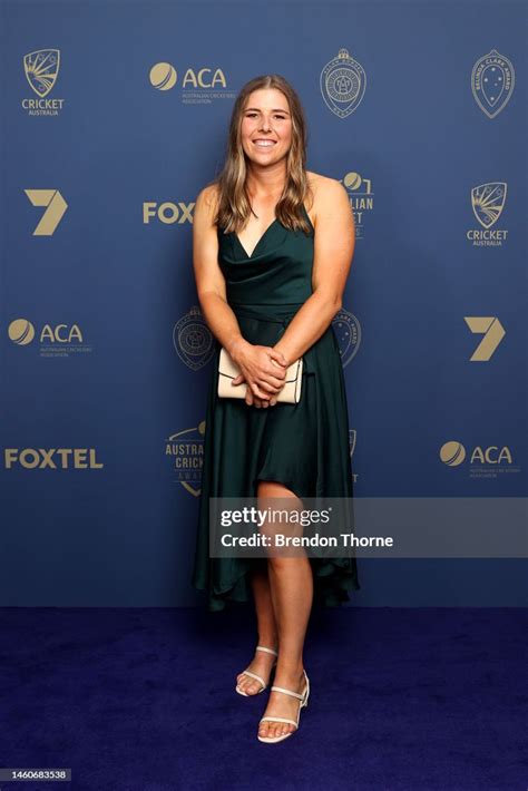 Georgia Wareham Arrives Ahead Of The 2023 Australian Cricket Awards
