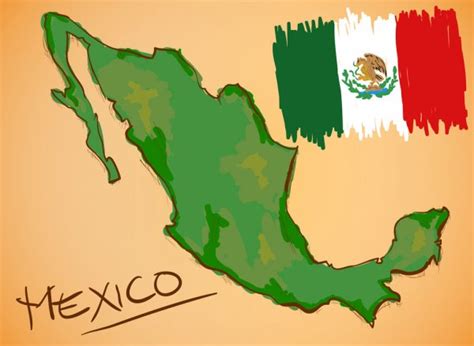 Nombres Mexico Mapa Dibujo Vinilo Pared Mapa Mexico Nombres Tenvinilo