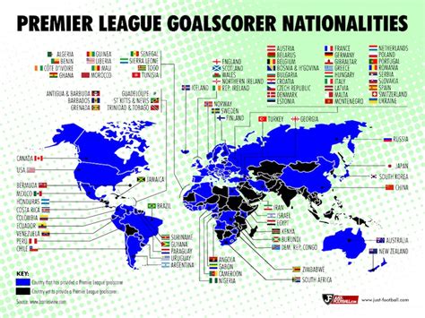I did a quick mock up north american premier league map. Global Game: The 91 Different Premier League Goal Scorer ...