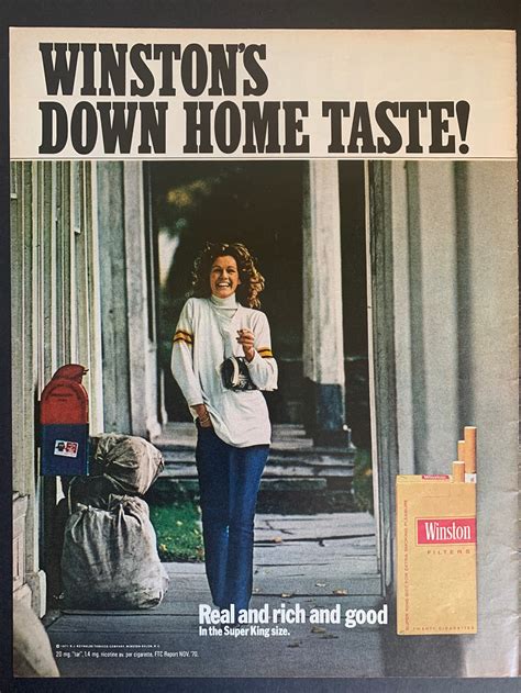 Vintage 1970 Winston Cigarettes Ad Etsy