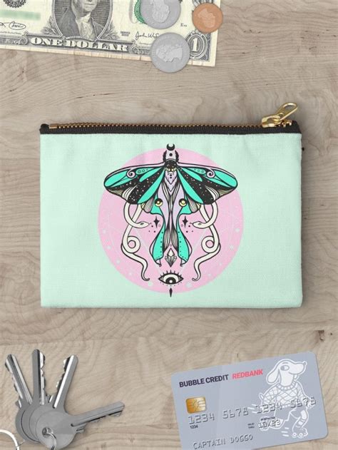 Luna Moth And Snake Witchy Illustration Zipper Pouch By Cellsdividing