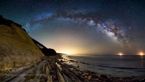 Photograph Starry Night Over The Pacific Ocean By Michael Shainblum On