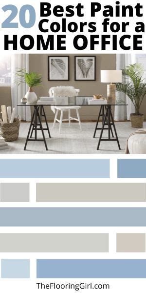 Then, choose colors harmonious (meaning a balance between earth, water, fire, and metal elements) with that direction. 20 Best Paint Colors for a Home Office | The Flooring Girl ...