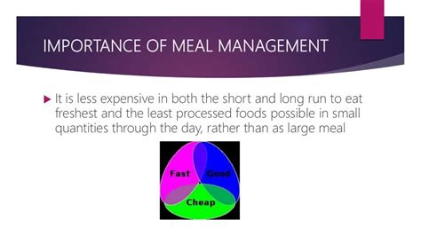 Presentation Of Meal Management